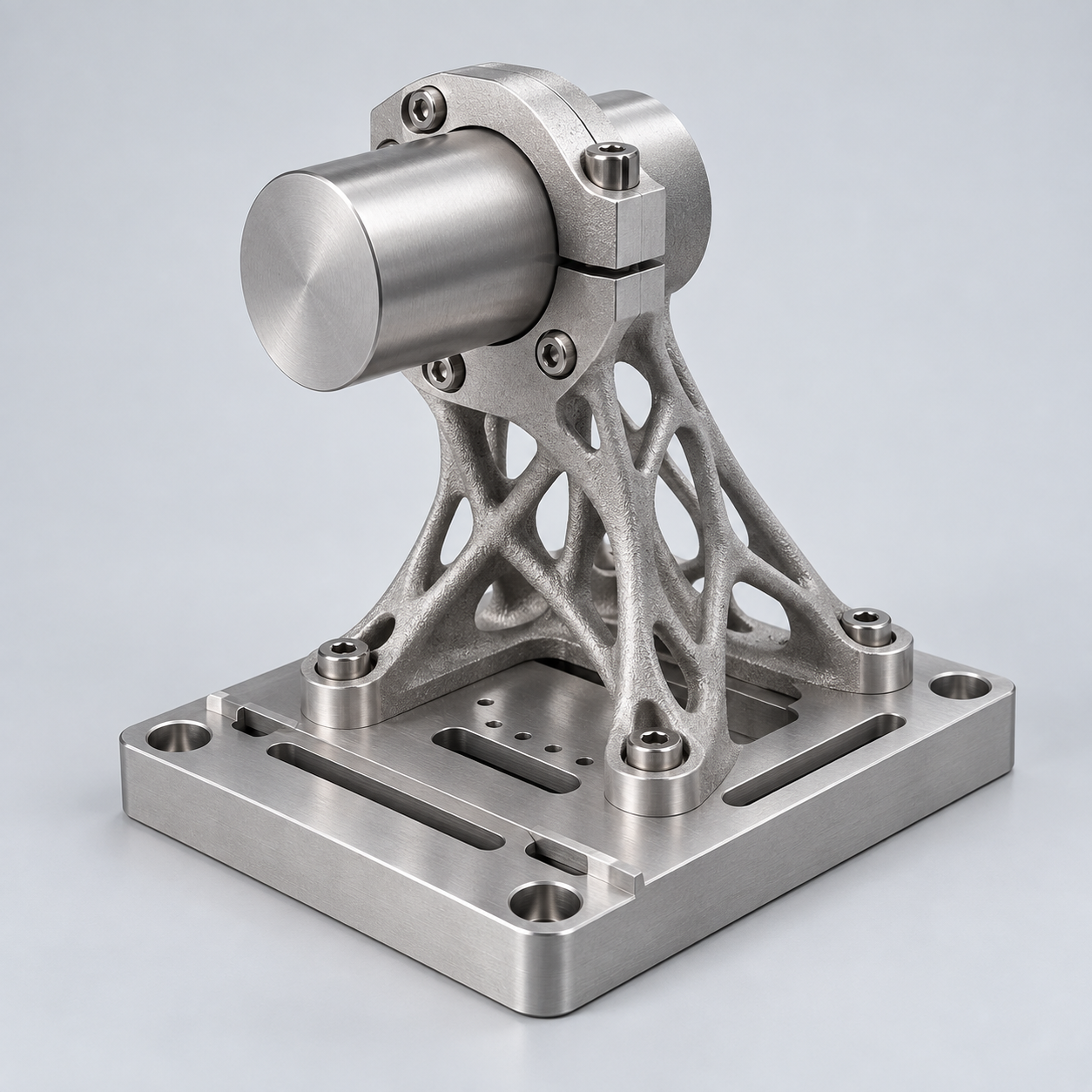 Concept render of an aerospace ground-test sensor fixture