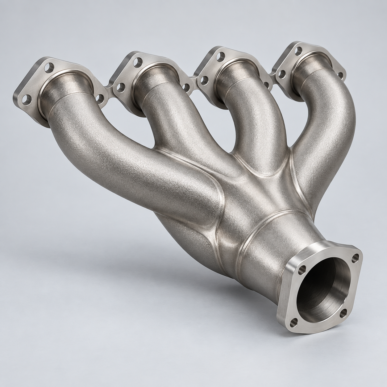 Metal Exhaust Collector Prototypes for Automotive Testing — concept illustration
