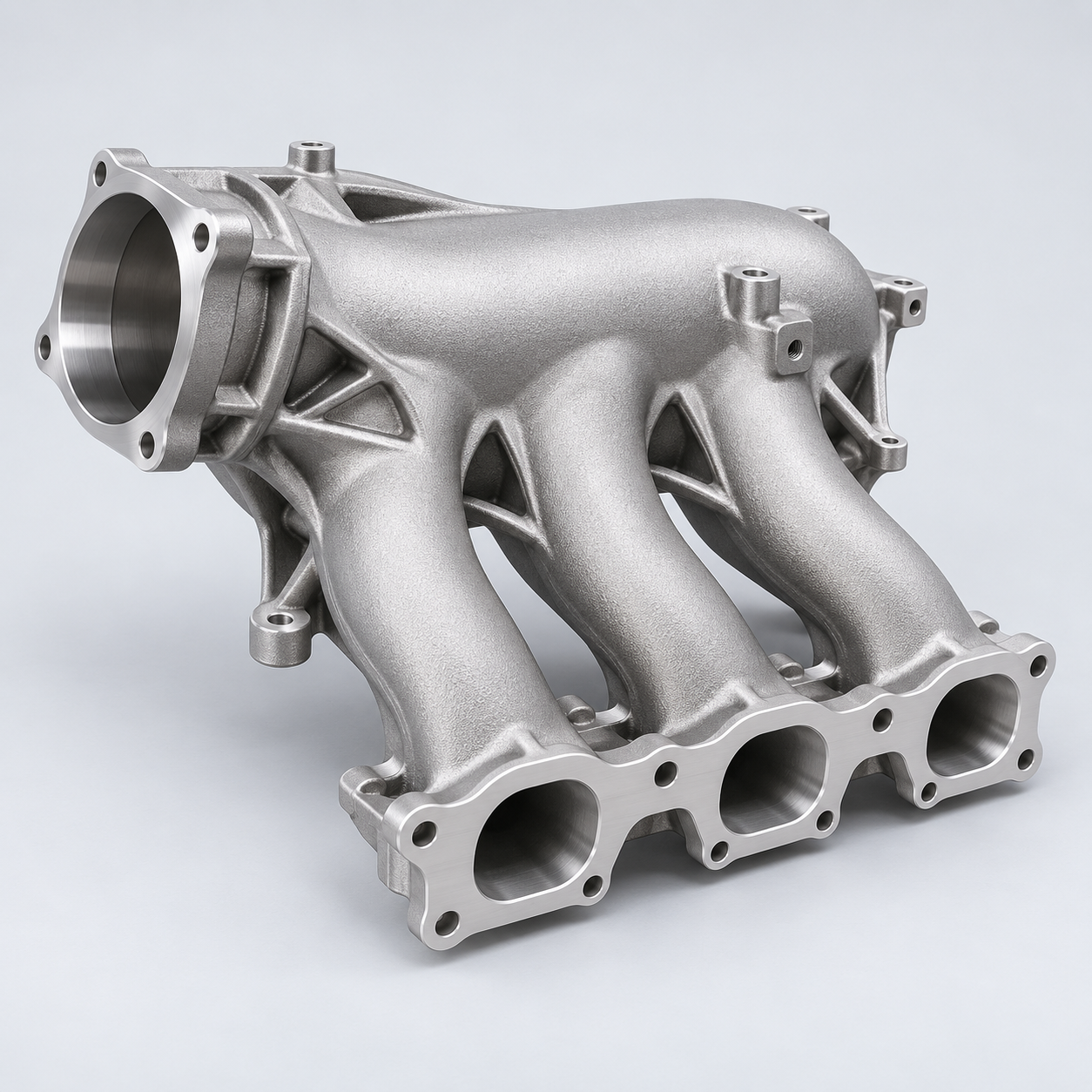Concept render of a metal printed automotive intake manifold
